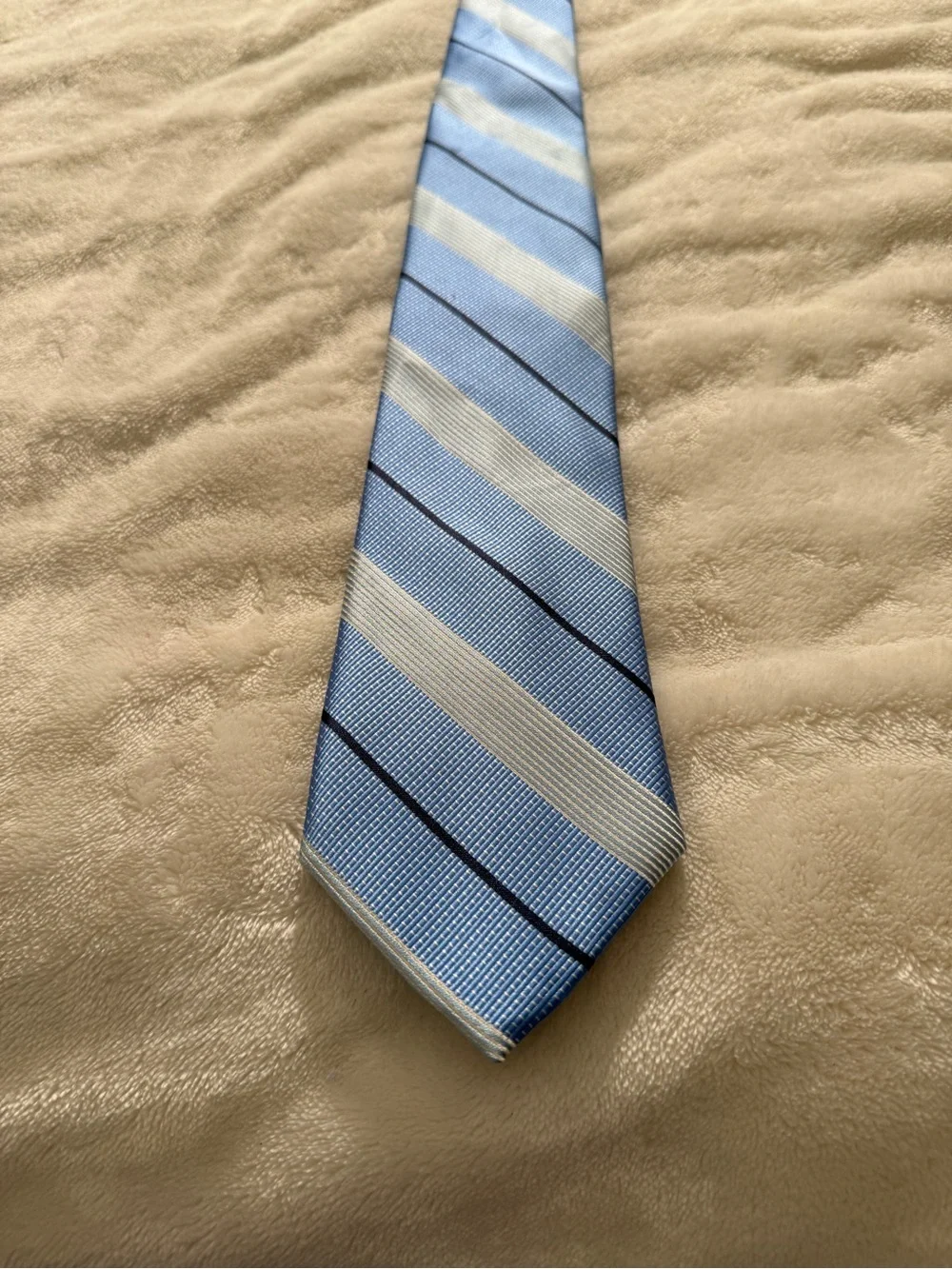 Jos. A. Bank Signature Collection Silk Tie Light Blue Striped Men's Necktie